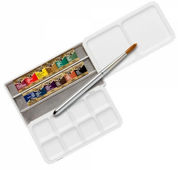 Holbein Artist's Watercolors Set Half-Pans (12col) image