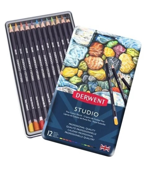  Derwent Studio Colour Pencil 12 Tin  image